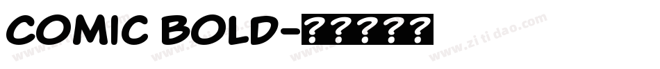 Comic Bold字体转换